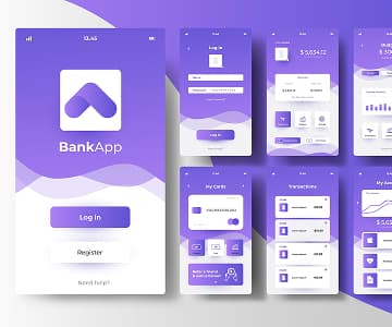 banking app mock-up